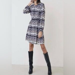 Bella Dahl Long Sleeve Dress Smocked Mini Dress